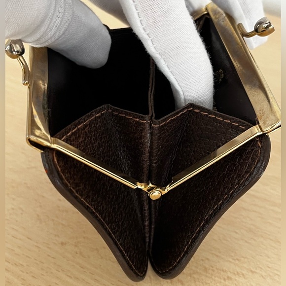 Rare Gucci Kiss Lock Coin Purse Shelly Line EUC Box Circa 1979-80 - Picture 8 of 16